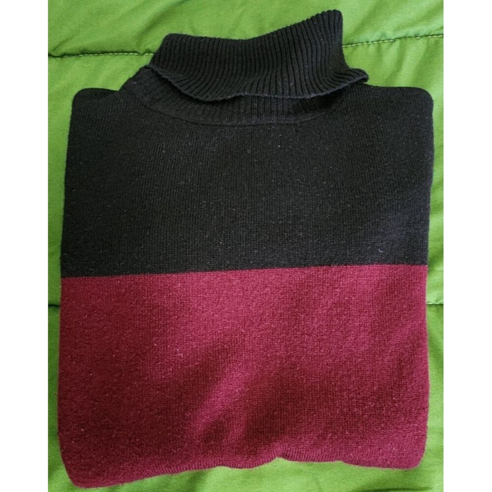 IZ Byer Long Sleeve Colorblock Turtleneck Women's Sweater Dress Size XL